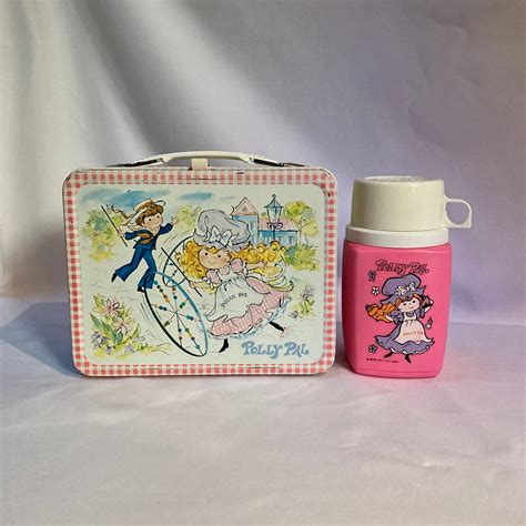 Vintage 1970's Polly Pal Metal Lunch Box with Thermos